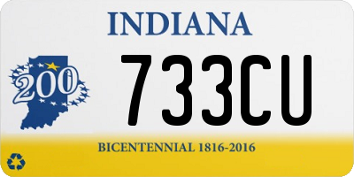 IN license plate 733CU