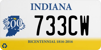 IN license plate 733CW