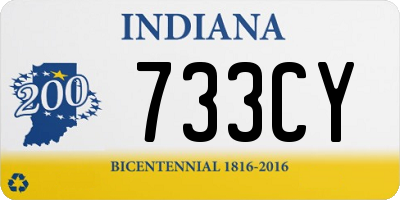 IN license plate 733CY