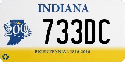 IN license plate 733DC