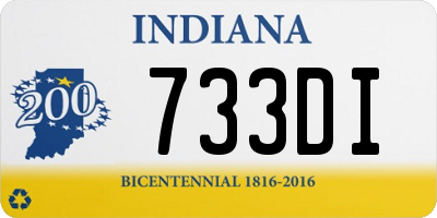 IN license plate 733DI