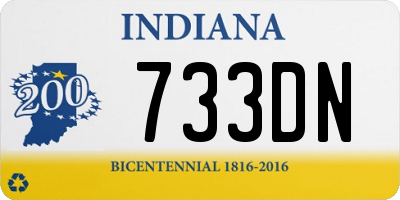IN license plate 733DN