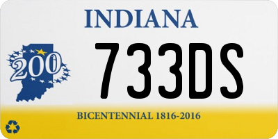 IN license plate 733DS