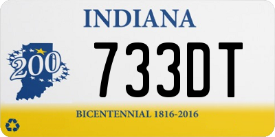 IN license plate 733DT