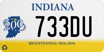 IN license plate 733DU