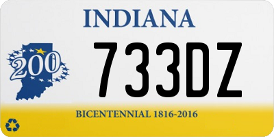 IN license plate 733DZ