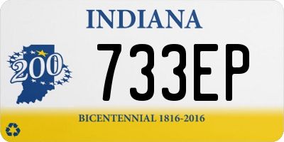 IN license plate 733EP