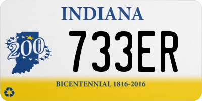 IN license plate 733ER