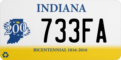 IN license plate 733FA