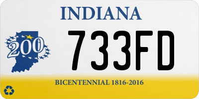 IN license plate 733FD