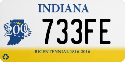 IN license plate 733FE