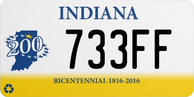 IN license plate 733FF