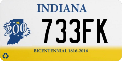 IN license plate 733FK