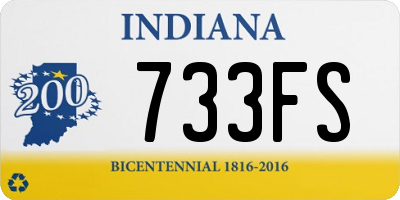 IN license plate 733FS