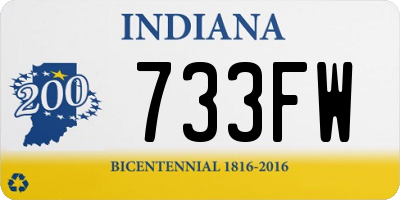 IN license plate 733FW