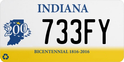 IN license plate 733FY