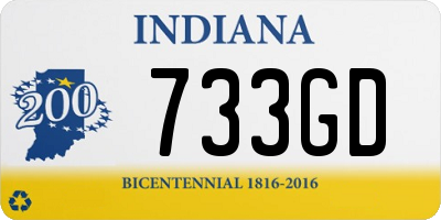 IN license plate 733GD