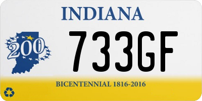 IN license plate 733GF