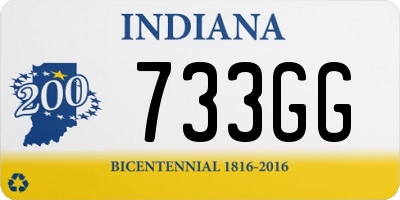 IN license plate 733GG