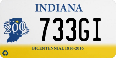 IN license plate 733GI