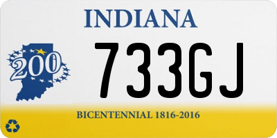 IN license plate 733GJ