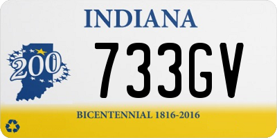 IN license plate 733GV