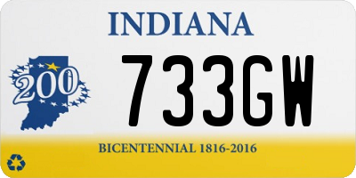 IN license plate 733GW