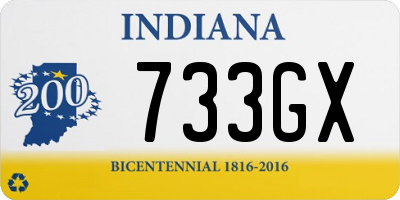 IN license plate 733GX