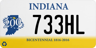 IN license plate 733HL