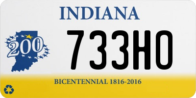 IN license plate 733HO
