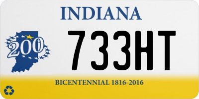 IN license plate 733HT