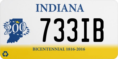 IN license plate 733IB