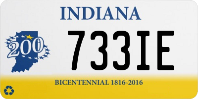 IN license plate 733IE