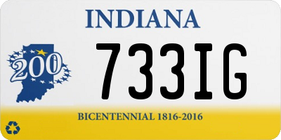 IN license plate 733IG