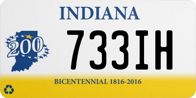 IN license plate 733IH