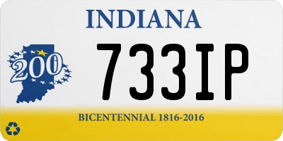 IN license plate 733IP