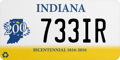 IN license plate 733IR