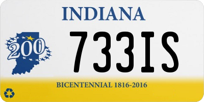 IN license plate 733IS