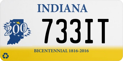 IN license plate 733IT