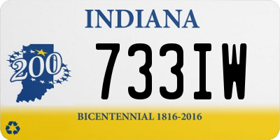 IN license plate 733IW