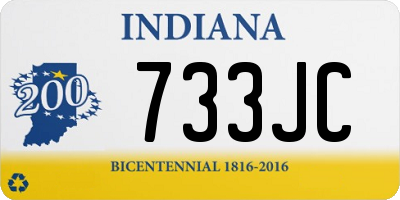 IN license plate 733JC