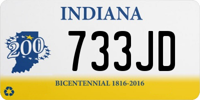 IN license plate 733JD