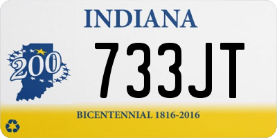 IN license plate 733JT