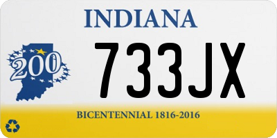 IN license plate 733JX