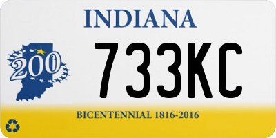 IN license plate 733KC