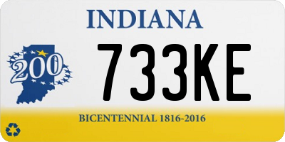 IN license plate 733KE