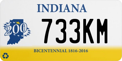 IN license plate 733KM