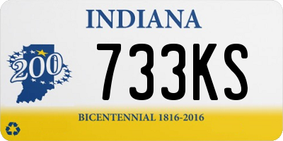 IN license plate 733KS