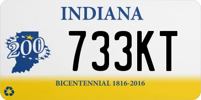 IN license plate 733KT