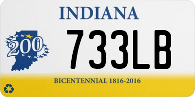 IN license plate 733LB